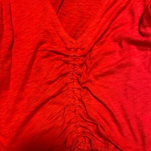 Red flowy short sleeve too